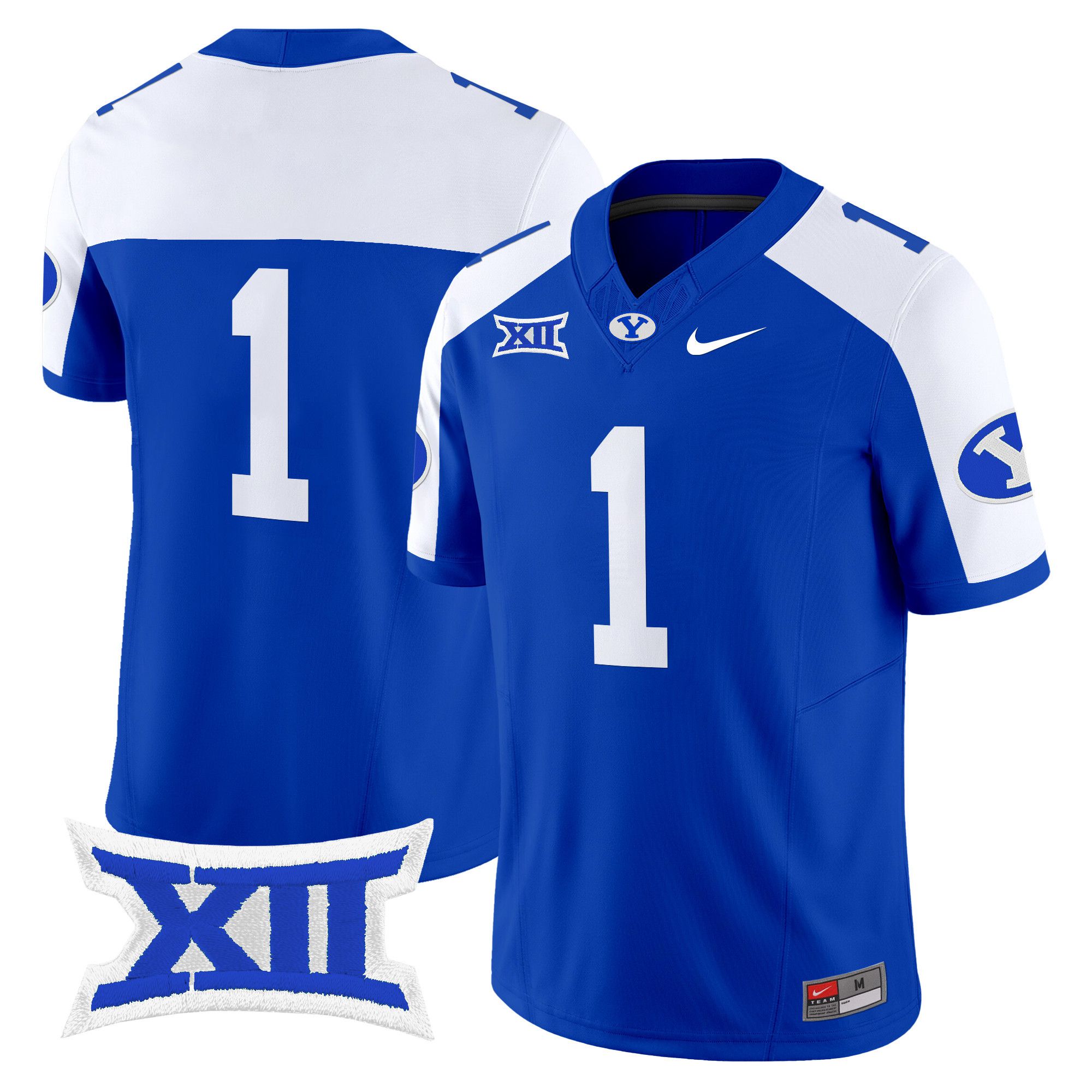 Men BYU Cougars #1 No Name Blue Nike 2024 Vapor Limited NCAA Jersey->more ncaa teams->NCAA Jersey
